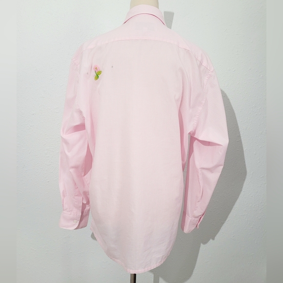 Mili Designs Pink Gingham Flamingo Beaded Button Down Shirt Women’s Size  Medium - Picture 5 of 14